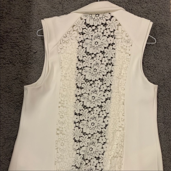 Zara White Vest with Lace Back - Picture 4 of 9